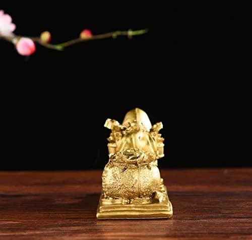 BRASSTAR Gold Resin Feng Shui Bull Statue 13.5cm (5.3in) | Attracts Wealth & Fortune thumbnail 6