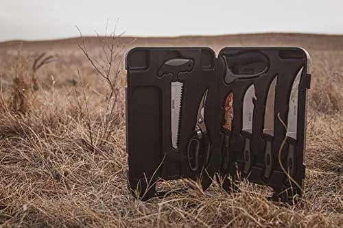 Old Timer Outdoor Kit with Game Shears, Bone Saw, Gut Hook, Knives, Sharpener & Gloves | Hunting & Camping Gear thumbnail 6