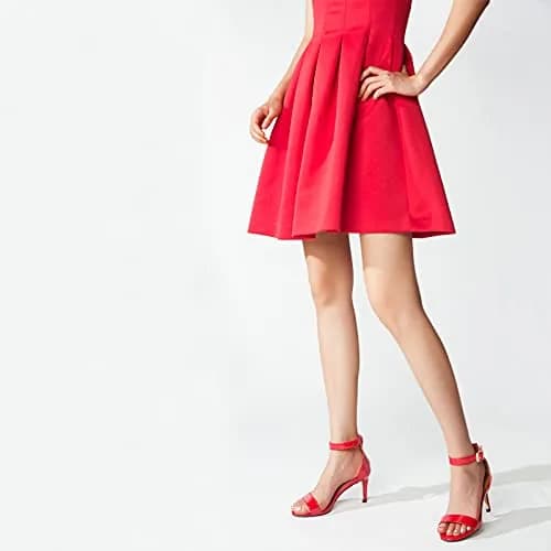 MAIERNISI JESSI Unisex Ankle Strap Heeled Sandals | Open Toe, Patent Red, 14.5 Women/13 Men thumbnail 4