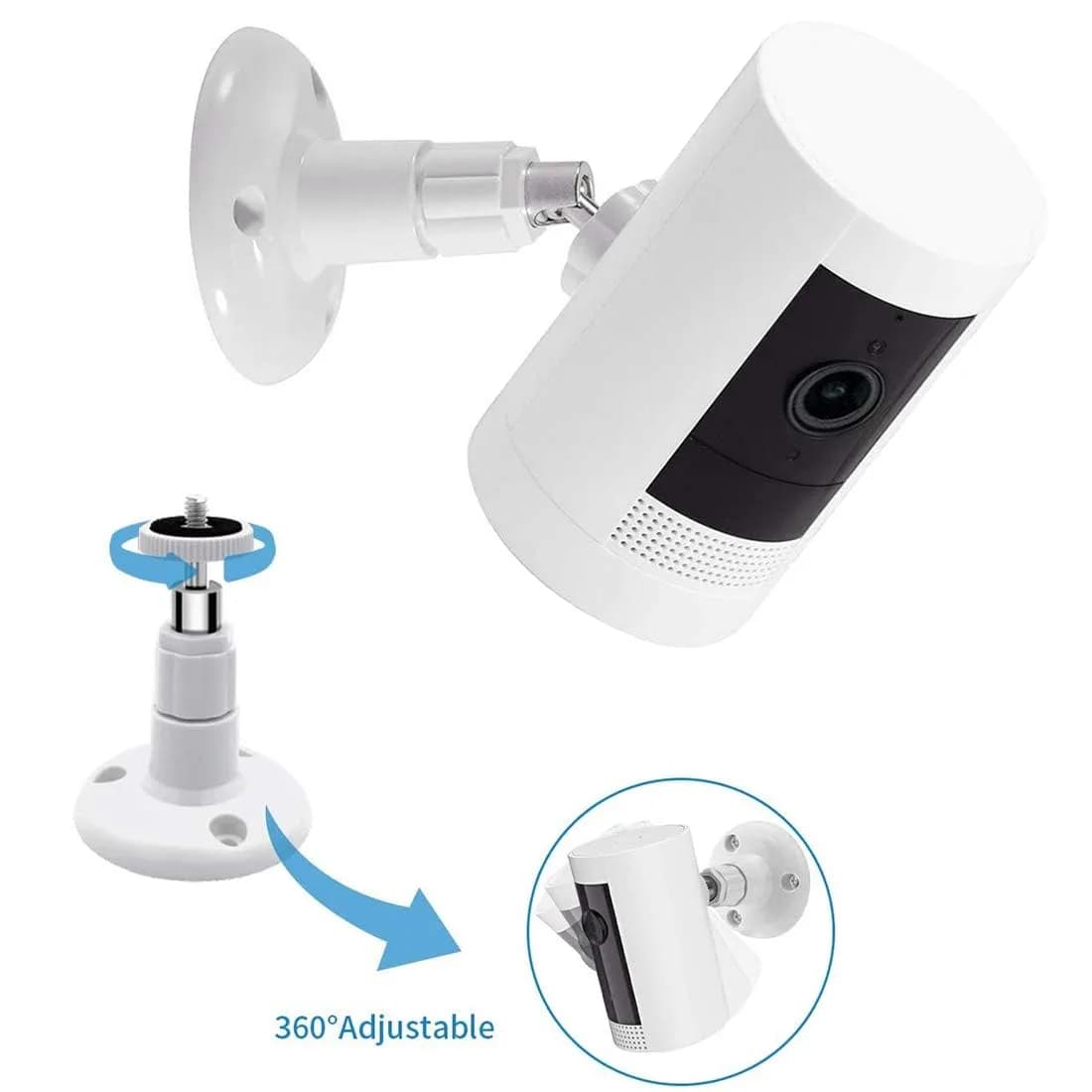 Gresur White 2 Pack Mount Bracket | 360° Adjustable Security Camera Holder for Indoor & Outdoor Use thumbnail 5