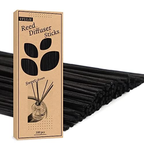 VFULIE Black Reed Diffuser Sticks 100 Count | 10 Inch Natural Rattan for Home Fragrance thumbnail 1