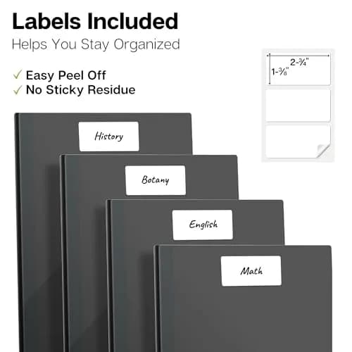 Dunwell Plastic 2-Pocket Folders with 3 Prongs, Black, 12 Pack (24.1 cm x 29.2 cm) | Acid-Free Poly for Long-Term School & Office Use thumbnail 5