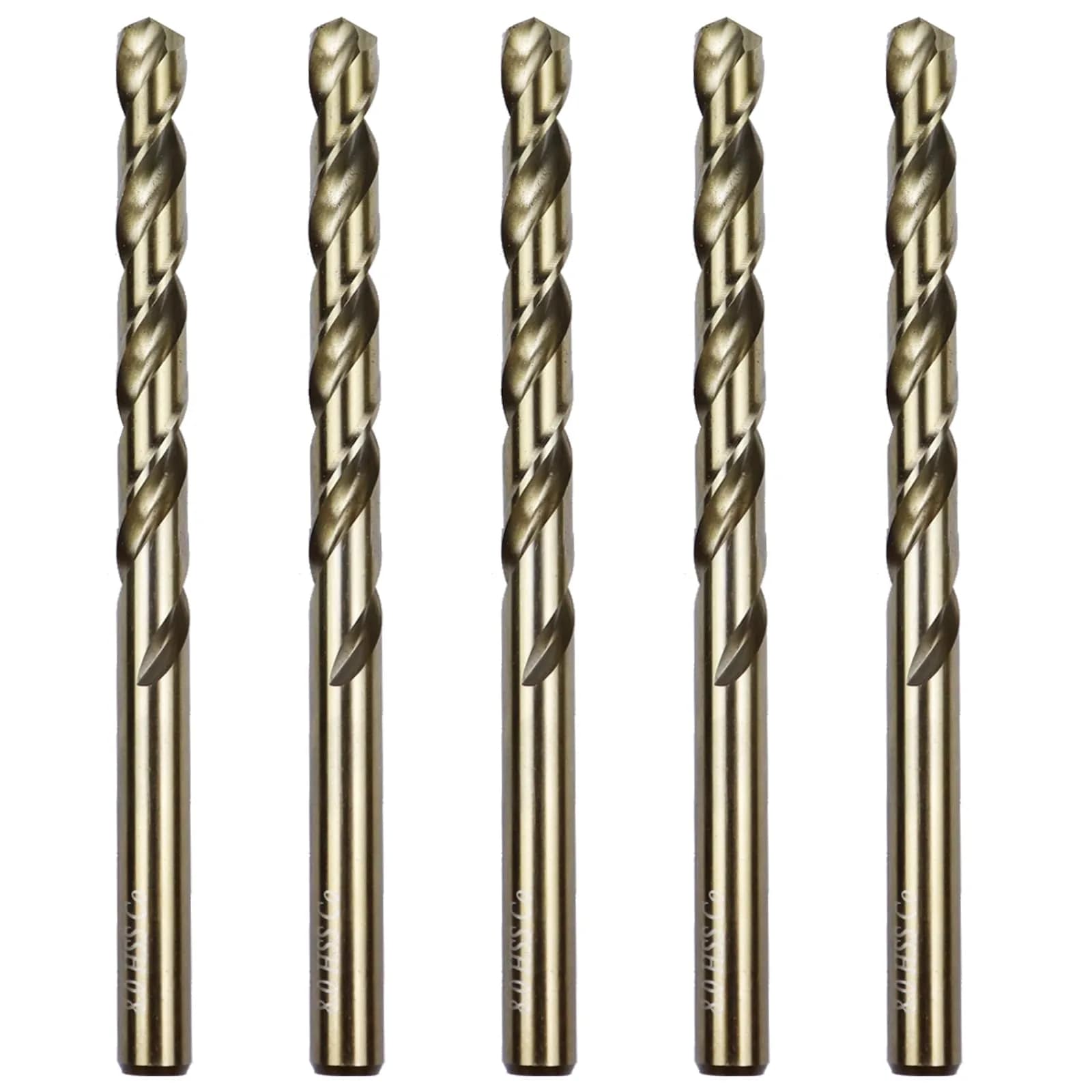 Sipery 10Pcs Cobalt Drill Bits 5mm | M35 High Speed Steel for Metal & Stainless Steel, Jobber Length, 0.197" — 8mm/0.31inch