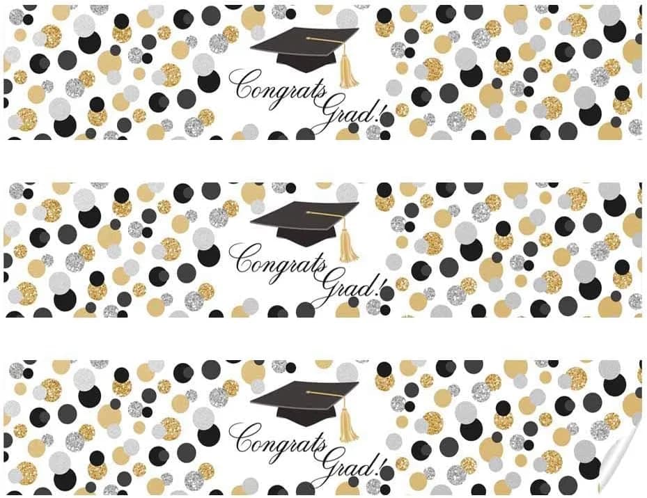 Amanda Creation Confetti Polka Dot Water Bottle Labels Waterproof 20 Pack | 1.75" x 8.5" Waterproof Vinyl Labels for Party thumbnail 4