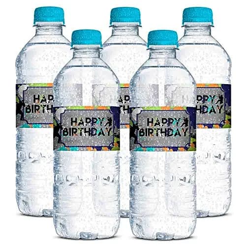 Amanda Creation Splatter Paintball Water Bottle Labels 20-Pack | Waterproof Vinyl Wraps for Parties thumbnail 4