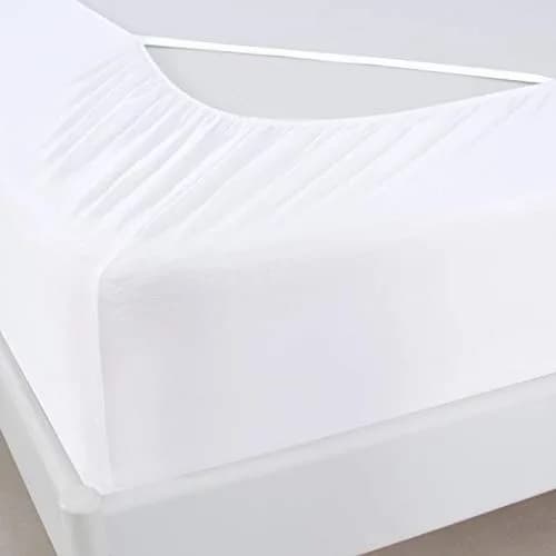 Moonsea King Size Box Spring Cover 203.2 cm (80") | White Elastic Fabric Wrap Around 4 Sides Bed Skirt thumbnail 2