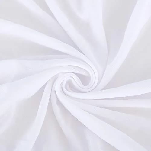 Moonsea King Size Box Spring Cover 203.2 cm (80") | White Elastic Fabric Wrap Around 4 Sides Bed Skirt thumbnail 3