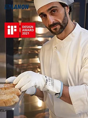 LANON Liquid Silicone Oven Mitts 11.8 Inch | Heat Resistant, BPA Free, Food Grade, Water & Cold Resistant thumbnail 3