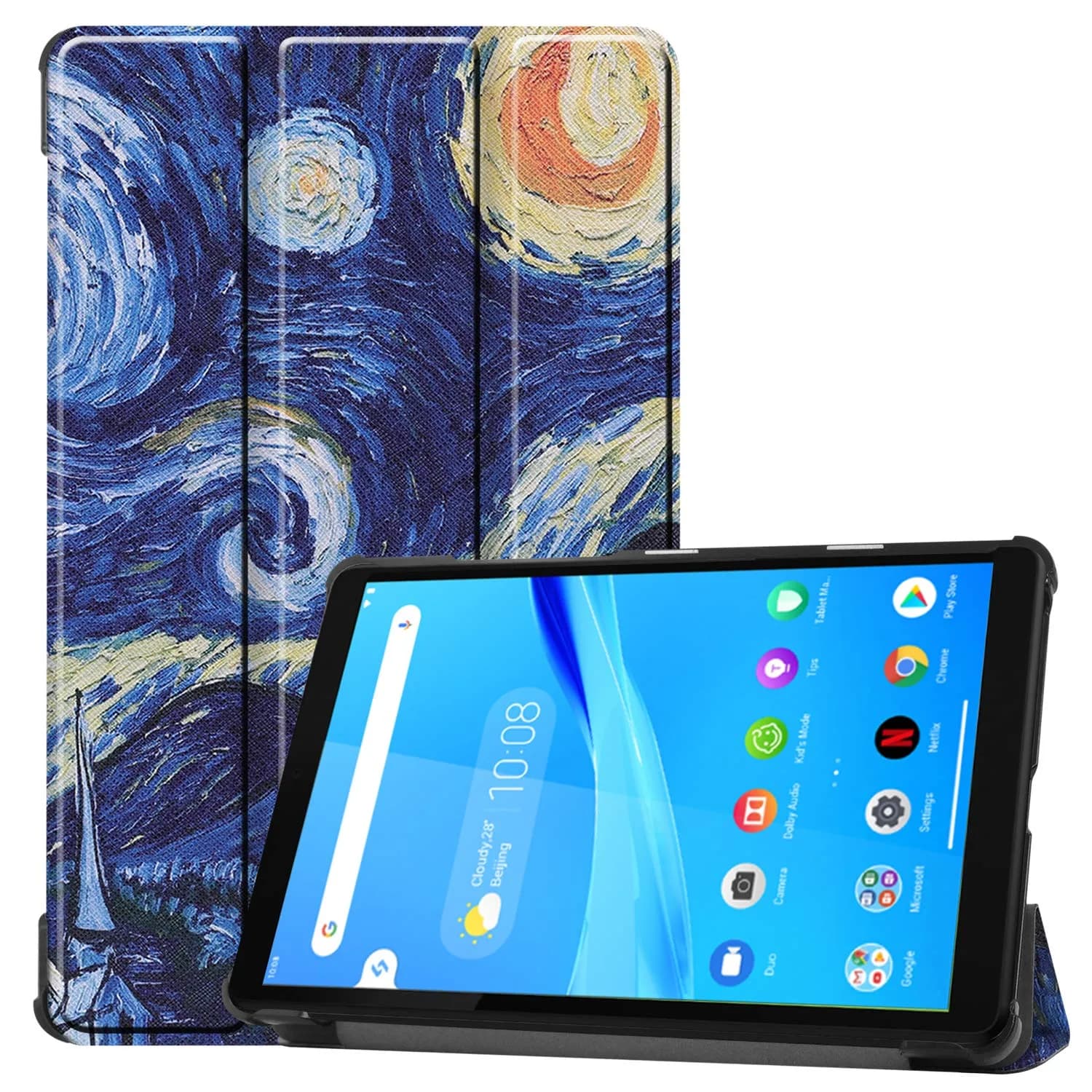 Ratesell Lightweight Smart Trifold Stand Case Cover for Lenovo Tab M8 TB-8505F / TB-8505X / Lenovo Tab M8 (2nd Gen) 2019 Release | Star Night — Star Night