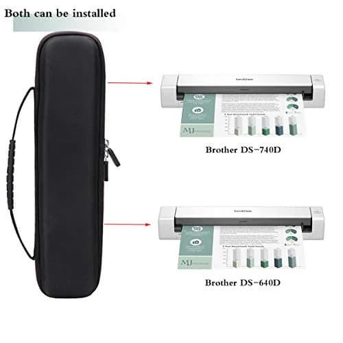 Mchoi Orange Portable Scanner Carrying Case for Brother DS-640/DS-740D/DS-940DW, 240g (0.53 lb) | Protects Scanner & Accessories thumbnail 2