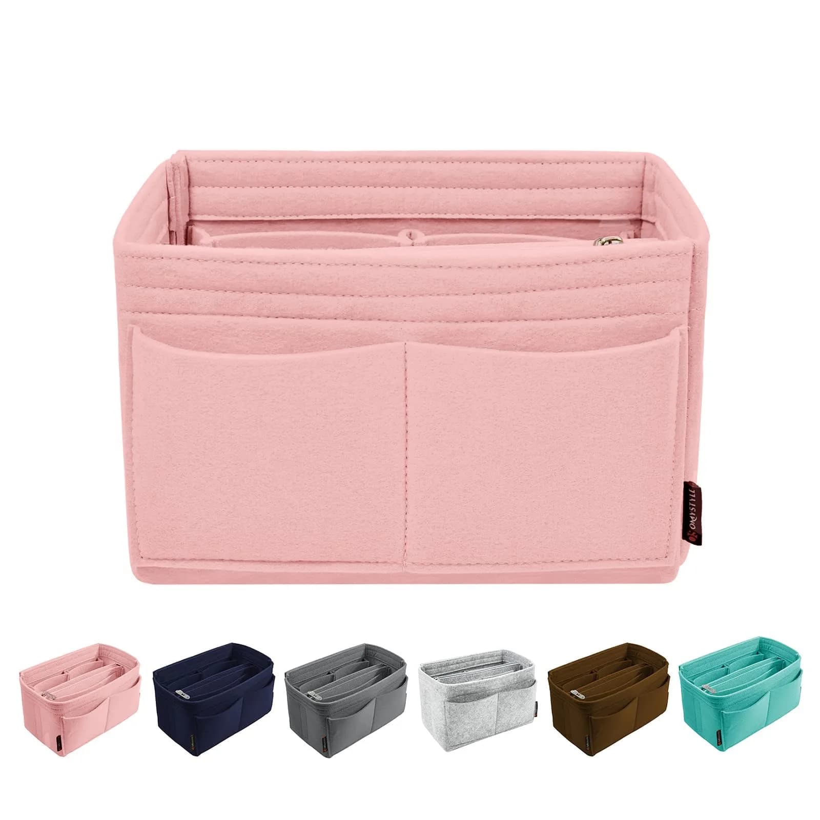 OMYSTYLE Pink X-Large Felt Tote Bag Organizer Insert with 13 Pockets | 24.4cm x 12.9cm x 15cm - main product image