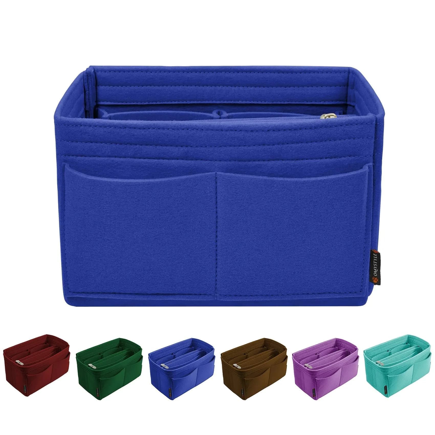 OMYSTYLE Dark Blue Large Felt Tote Bag Organizer Insert with 13 Pockets | 30cm x 16cm x 16cm - main product image