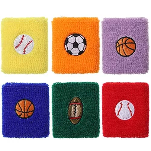 Gejoy 24 Pieces Sports Wristbands for Kids | Colorful Sweatbands for Kids & Sports Fans thumbnail 6