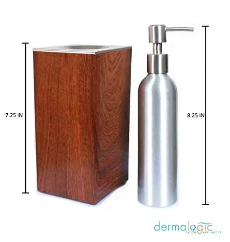 DERMALOGIC Massage Oil Warmer Replacement 8.5 fl oz | Aluminum Bottle with Stainless Steel Pump thumbnail 3
