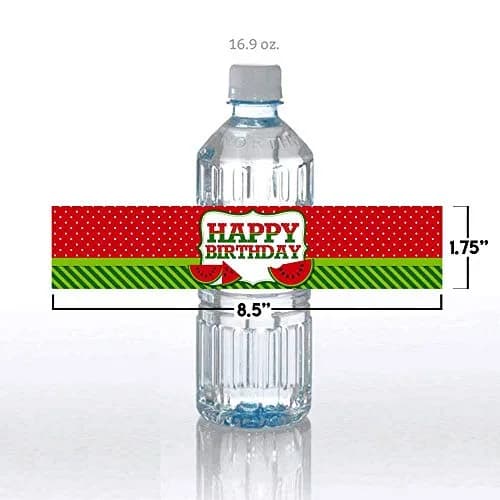 Amanda Creation Water Bottle Stickers Watermelon Birthday Waterproof 20 Labels | Waterproof, USA Design (70-120 chars) thumbnail 5