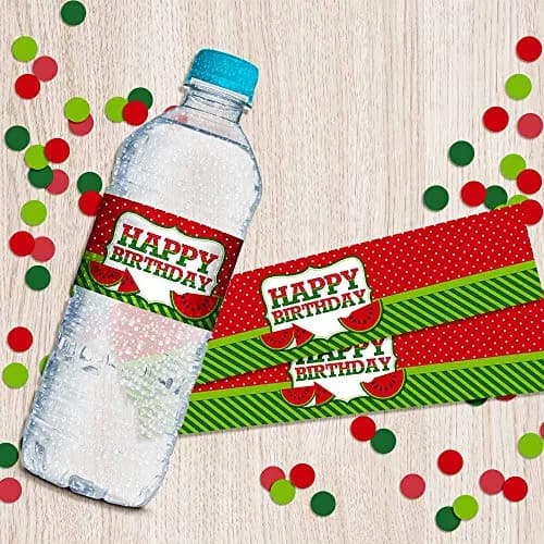 Amanda Creation Water Bottle Stickers Watermelon Birthday Waterproof 20 Labels | Waterproof, USA Design (70-120 chars) thumbnail 6