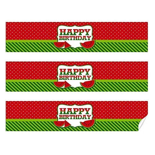 Amanda Creation Water Bottle Stickers Watermelon Birthday Waterproof 20 Labels | Waterproof, USA Design (70-120 chars) thumbnail 2