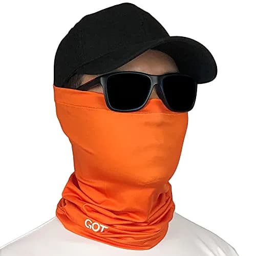 GOT Sports UPF 50+ Fishing Neck Gaiter - UV Face Mask Sun Protection (Blaze Orange) | Breathable, Lightweight, UV Shield thumbnail 1
