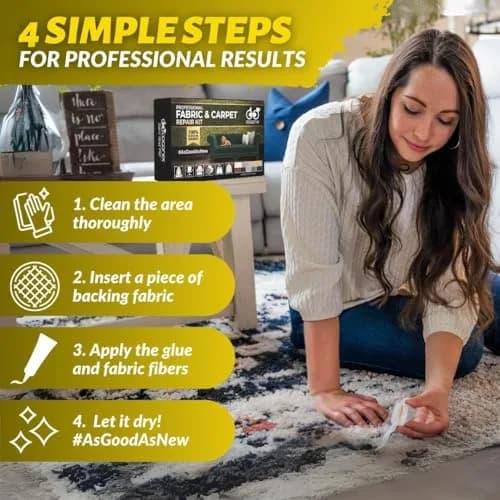 COCONIX Carpet & Fabric Repair Kit for Upholstery, Car Seats, Burns & Holes | Professional Quality Fixes for Tears & Stains thumbnail 4