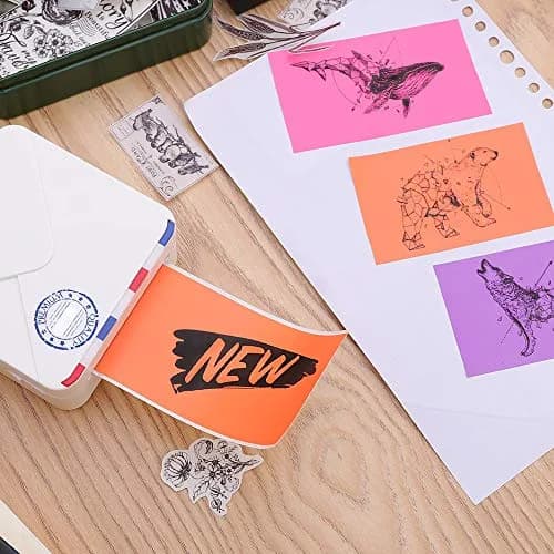 Phomemo M02/M02S/M02 Pro Paper | Multicolor Thermal Sticker Rolls for Portable Printer thumbnail 2