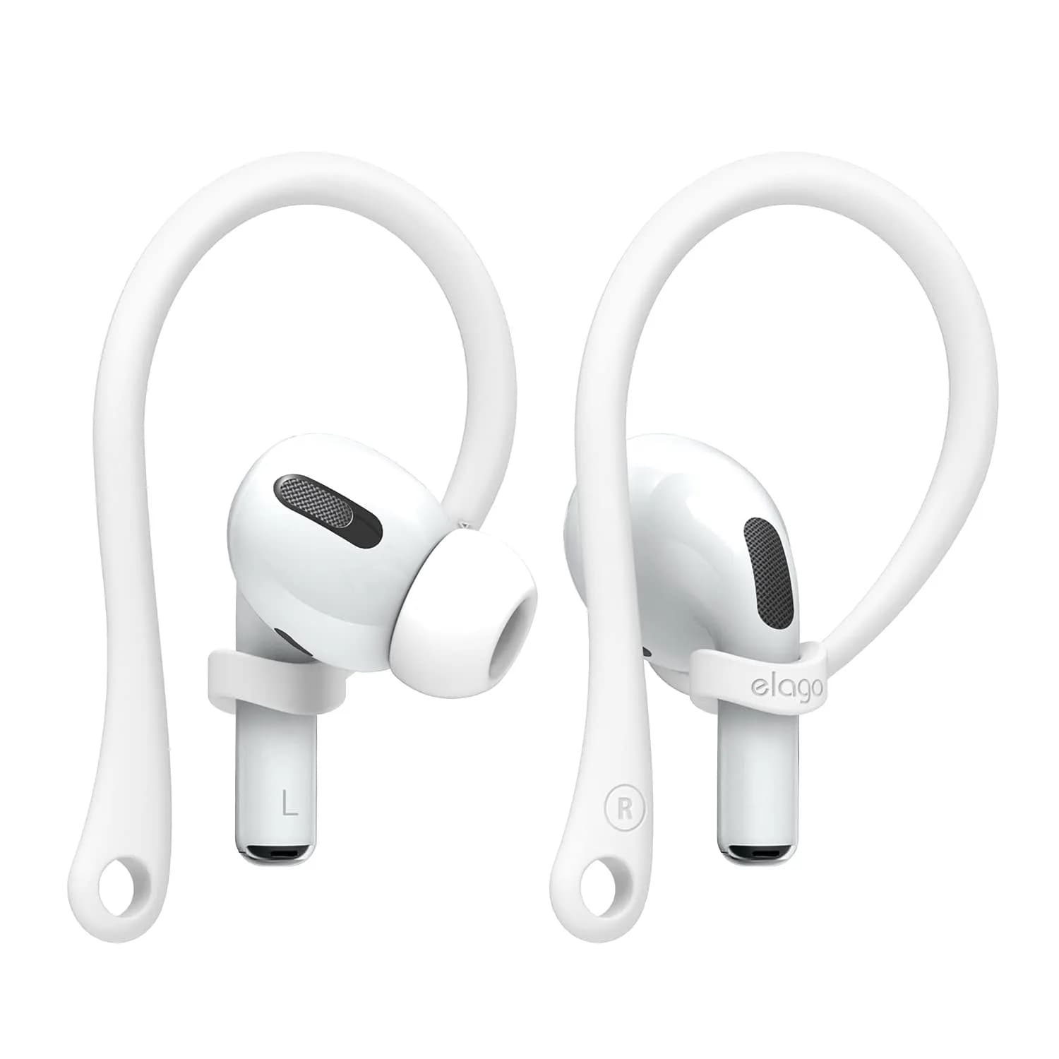 elago Ear Hooks for AirPods Pro 3 & Pro 2 & Pro, AirPods 5 & 4 & 3 & 2 & 1 | Anti-Slip, Ergonomic Fit (White)