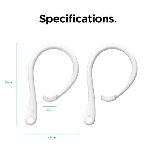 elago Ear Hooks for AirPods Pro 3 & Pro 2 & Pro, AirPods 5 & 4 & 3 & 2 & 1 | Anti-Slip, Ergonomic Fit (White) thumbnail 6