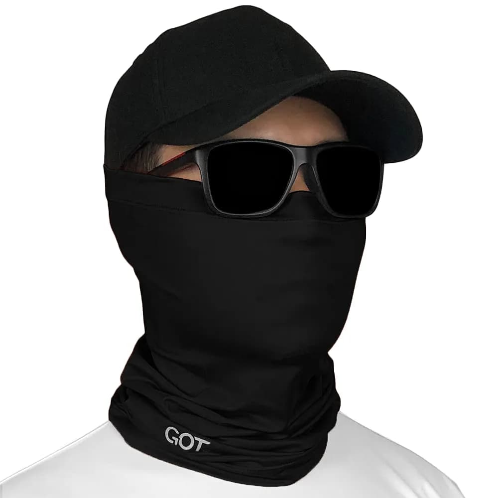 GOT Sports UPF 50+ Fishing Neck Gaiter - UV Face Mask Sun Protection (Midnight Black) | Breathable, Lightweight & Versatile
