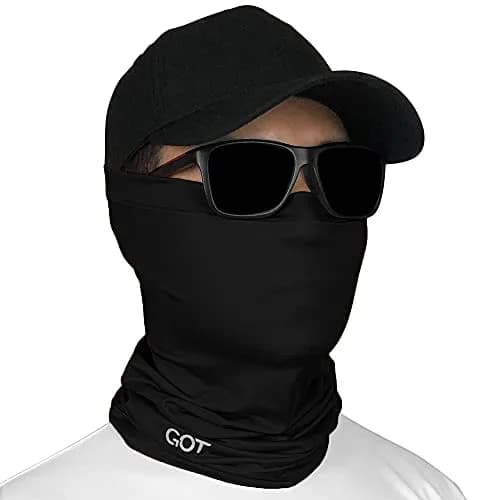 GOT Sports UPF 50+ Fishing Neck Gaiter - UV Face Mask Sun Protection (Midnight Black) | Breathable, Lightweight & Versatile thumbnail 1