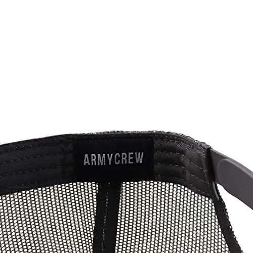 Armycrew Oversize XXL Low Profile Two Tone Mesh Back Trucker Baseball Cap - Black Charcoal | Adjustable Snapback thumbnail 4