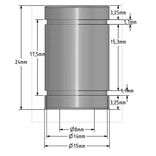 FUSHIBEARING 3D Printer CNC Linear Bearings Set LM8UU Pack of 4 | Precise, Long-Lasting, USA Import thumbnail 7
