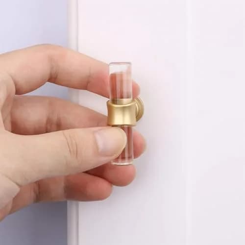 LONTAN 12 Pack Acrylic Kitchen Cabinet Knobs Gold Drawer Knobs Modern T Bar Clear Cabinet Door Handles White Kitchen Hardware for Dresser Bathroom, Zinc Alloy Base thumbnail 3