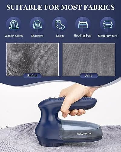 BEAUTURAL Fabric Shaver Home-Edition Ultramarine | Powerful Lint Remover for Clothes & Furniture thumbnail 5