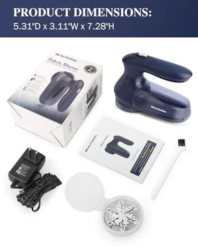 BEAUTURAL Fabric Shaver Home-Edition Ultramarine | Powerful Lint Remover for Clothes & Furniture thumbnail 7