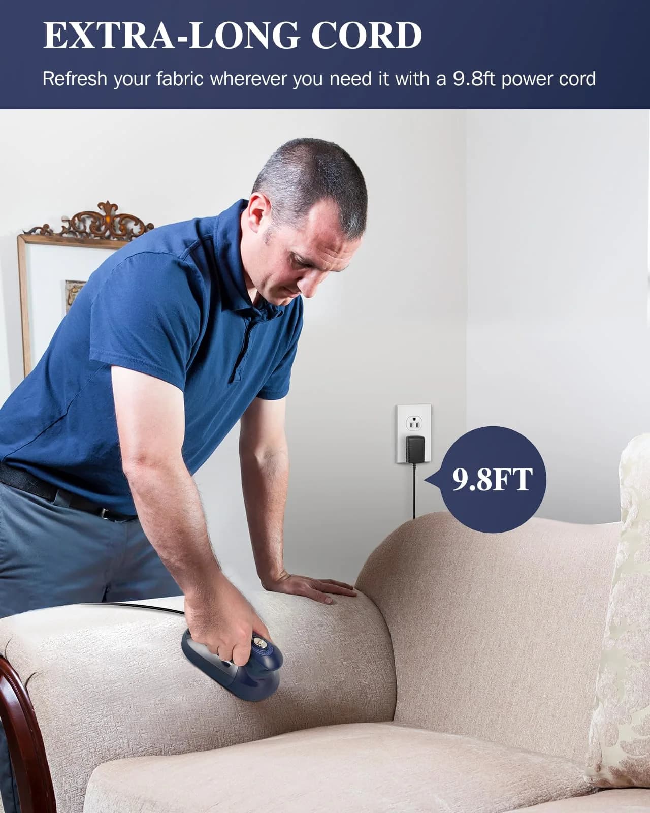 BEAUTURAL Fabric Shaver Home-Edition Ultramarine | Powerful Lint Remover for Clothes & Furniture - view 4