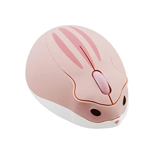SHARE SUNSHINE Cute Hamster Wireless Mouse Pink | 1200 DPI Optical Sensor, 2.4GHz Wireless, Ergonomic Design thumbnail 1