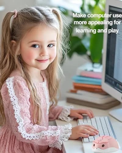 SHARE SUNSHINE Cute Hamster Wireless Mouse Pink | 1200 DPI Optical Sensor, 2.4GHz Wireless, Ergonomic Design thumbnail 9