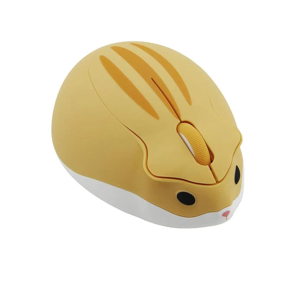 SHARE SUNSHINE 2.4GHz Wireless Hamster Mouse | Silent, Compact, 1200 DPI, Blue — Yellow