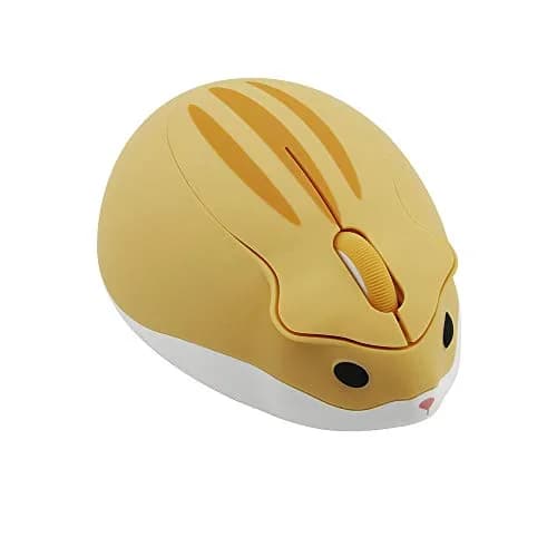 SHARE SUNSHINE 2.4GHz Wireless Hamster Mouse 1200DPI | Cute, No Noise, Portable, for PC & Mac (Yellow) thumbnail 1