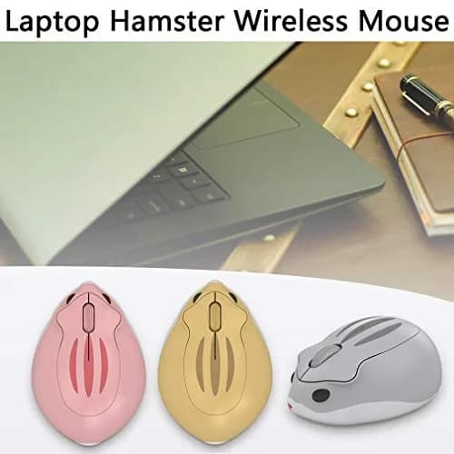 SHARE SUNSHINE 2.4GHz Wireless Hamster Mouse 1200DPI | Cute, No Noise, Portable, for PC & Mac (Yellow) thumbnail 2