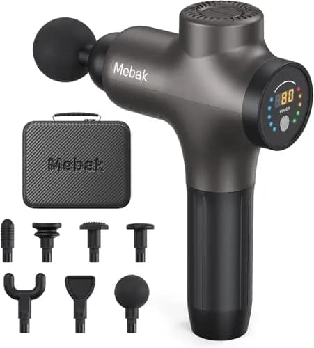 Mebak 3 Deep Tissue Massage Gun 12mm Amplitude | Professional Percussion Massager for Athletes & Pain Relief thumbnail 1