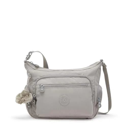 Kipling Gabbie Small Crossbody Bag Grey Gris | Lightweight Everyday Purse with 7 Pockets thumbnail 1