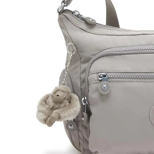 Kipling Gabbie Small Crossbody Bag Grey Gris | Lightweight Everyday Purse with 7 Pockets thumbnail 3