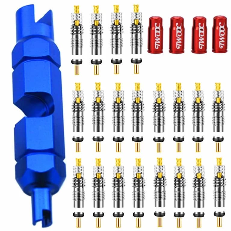 Aracey Presta Valve Core Kit 20 Pieces | Copper & Aluminum, Universal Fit, Easy Inflation thumbnail 2
