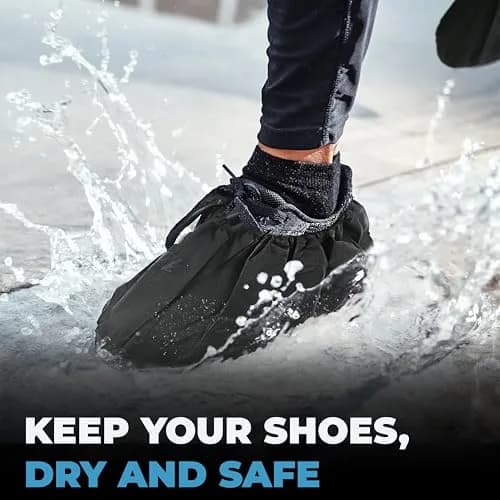Blue Shoe Guys Reusable Waterproof Shoe Covers 4 Pack | Durable, Washable, Non-Slip for Men & Women (up to size 12) thumbnail 6