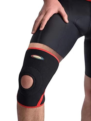 MAXAR Airprene Bio-Magnetic Knee Sleeve Compression Brace for Men & Women, Open Patella, Terry Cotton Lining, 8 Magnets | Support & Pain Relief thumbnail 4