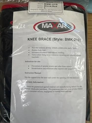 MAXAR Airprene Bio-Magnetic Knee Sleeve Compression Brace for Men & Women, Open Patella, Terry Cotton Lining, 8 Magnets | Support & Pain Relief thumbnail 8
