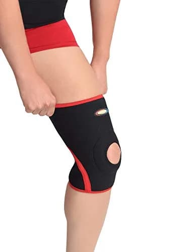 MAXAR Airprene Bio-Magnetic Knee Sleeve Compression Brace for Men & Women, Open Patella, Terry Cotton Lining, 8 Magnets | Support & Pain Relief thumbnail 2
