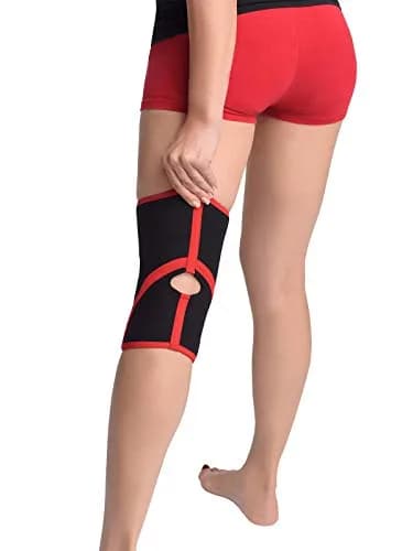 MAXAR Airprene Bio-Magnetic Knee Sleeve Compression Brace for Men & Women, Open Patella, Terry Cotton Lining, 8 Magnets | Support & Pain Relief thumbnail 3