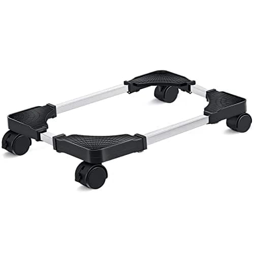 Liitrton Portable CPU Stand Adjustable Tower Support Fits Most PC | Non-slip, Sturdy Steel & ABS, Lockable Casters thumbnail 1