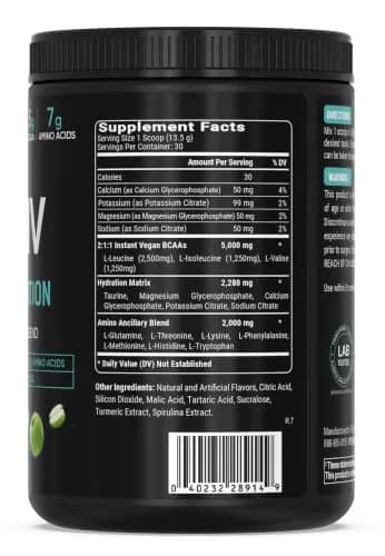 PEScience Amino IV BCAA & EAA Powder, Sour Green Apple, 30 Servings | High Leucine Content for Muscle Synthesis thumbnail 7